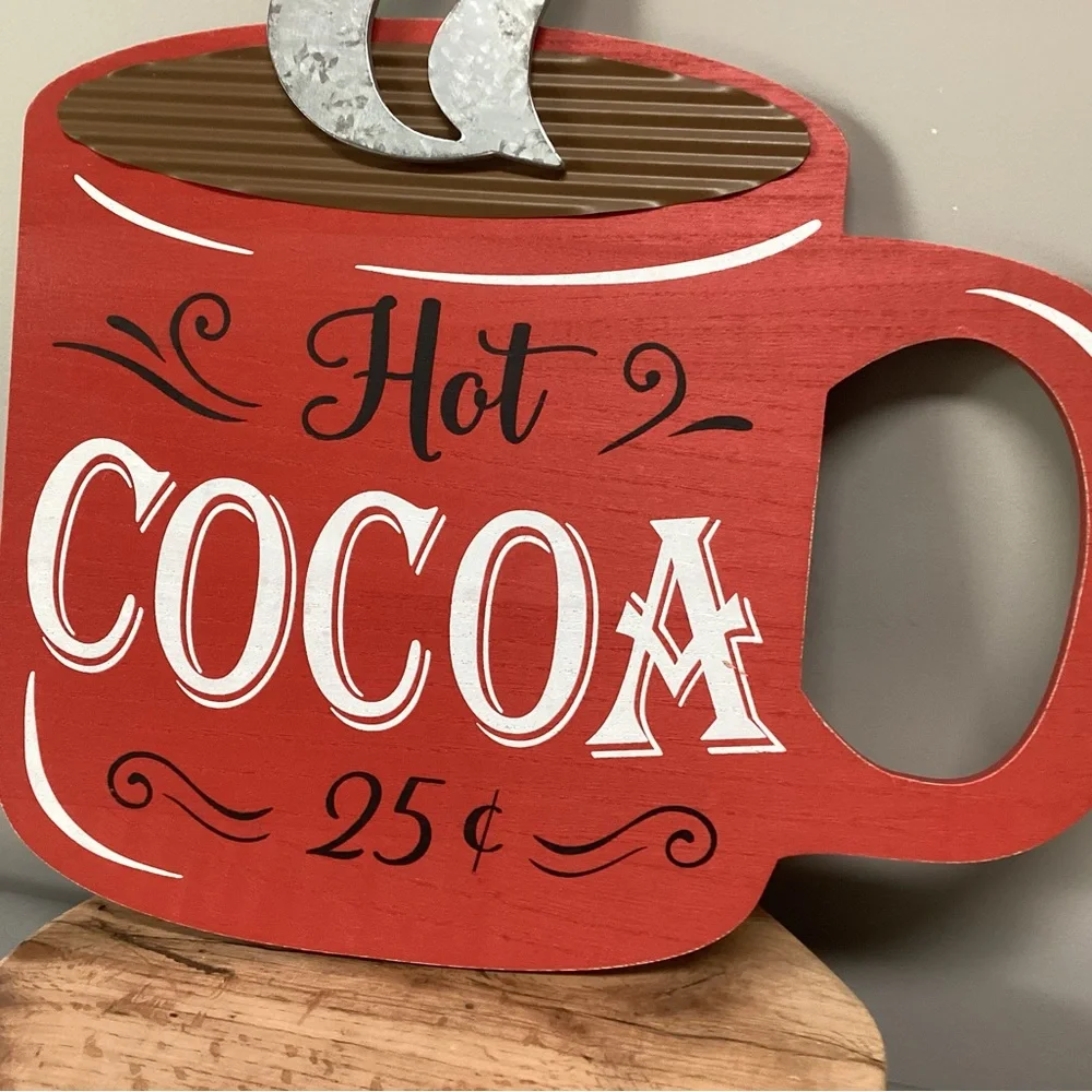 Hot Cocoa Wall Decor In Like New Condition - Colorful - Huge - Restaurant Sign - Picture 3 of 13